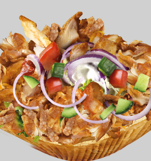 Chrupiący chleb turecki wypełniony opieczonym mięsem z dodatkiem świeżych surówek i soczystych kawałków warzyw. Wszystko polane doskonałymi sosami własnej receptury.